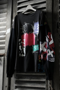 画像をギャラリービューアに読み込む, CHANGES VINTAGE REMAKE QUARTET PANEL LONG SLEEVE TEE (MULTI BLACK #B)