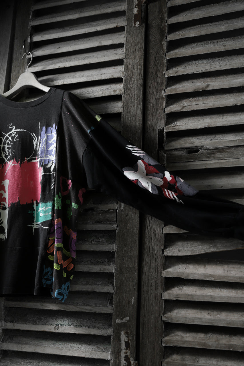 画像をギャラリービューアに読み込む, CHANGES VINTAGE REMAKE QUARTET PANEL LONG SLEEVE TEE (MULTI BLACK #B)