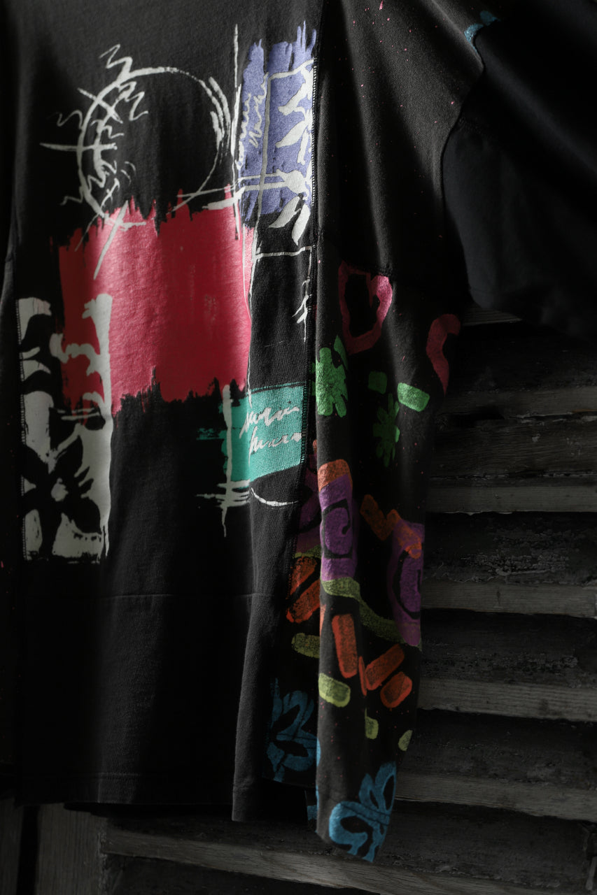 画像をギャラリービューアに読み込む, CHANGES VINTAGE REMAKE QUARTET PANEL LONG SLEEVE TEE (MULTI BLACK #B)