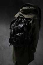 Load image into Gallery viewer, ierib roll top ruck sack / Oiled Horse Leather (BLACK)