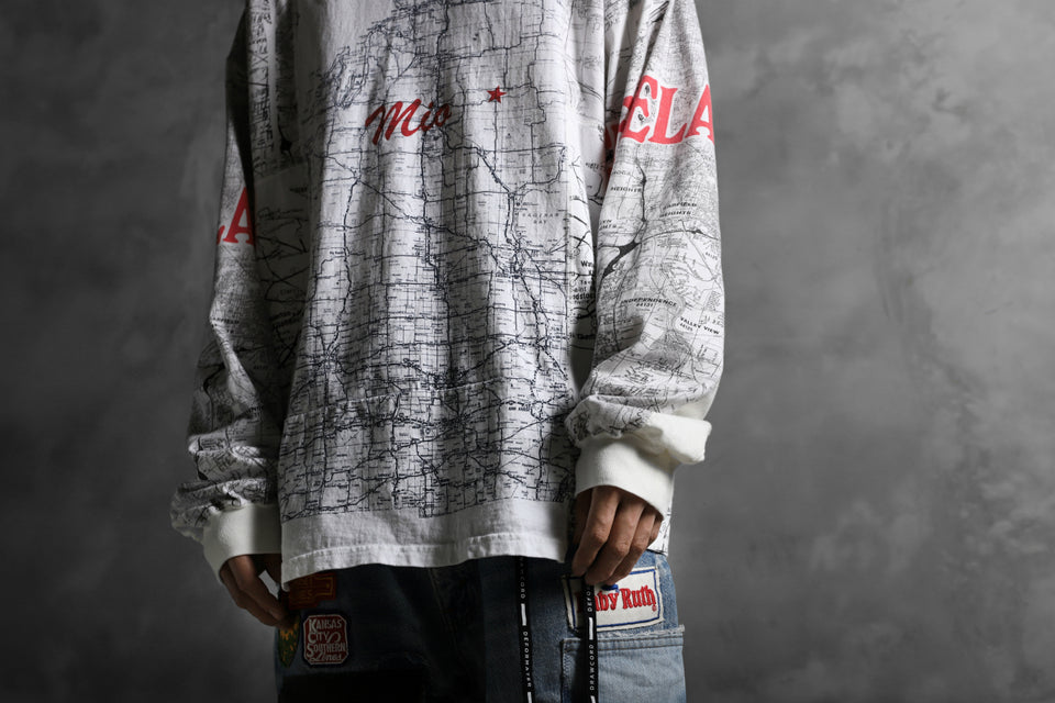 画像をギャラリービューアに読み込む, CHANGES VINTAGE REMAKE QUARTET PANEL LONG SLEEVE TEE (MULTI WHITE #map)