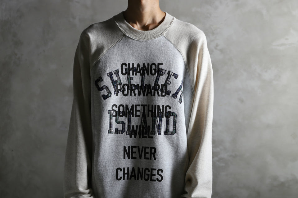 画像をギャラリービューアに読み込む, CHANGES VINTAGE REMAKE RAGLAN-DOLMAN SLEEVE SWEAT SHIRT (GREY x BEIGE)