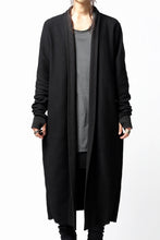 画像をギャラリービューアに読み込む, thomkrom LONG CARDIGAN JACKET / HEAVY WAFFLE JERSEY (BLACK)