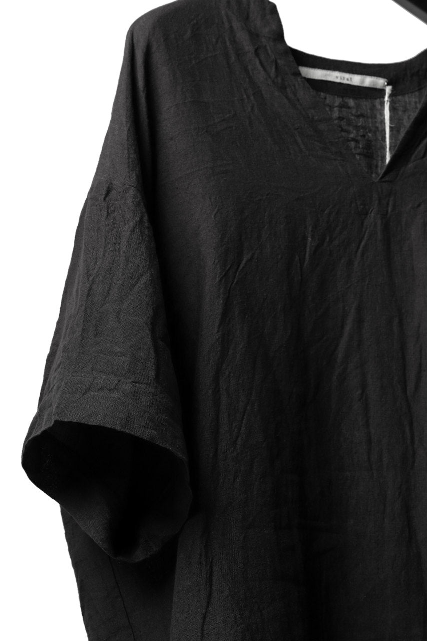 _vital minimal tunica tops / linen (BLACK)