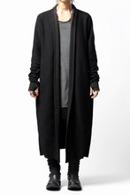 画像をギャラリービューアに読み込む, thomkrom LONG CARDIGAN JACKET / HEAVY WAFFLE JERSEY (BLACK)
