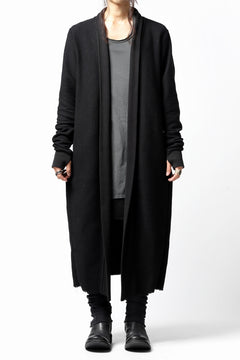 画像をギャラリービューアに読み込む, thomkrom LONG CARDIGAN JACKET / HEAVY WAFFLE JERSEY (BLACK)