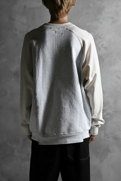 画像をギャラリービューアに読み込む, CHANGES VINTAGE REMAKE RAGLAN-DOLMAN SLEEVE SWEAT SHIRT (GREY x BEIGE)