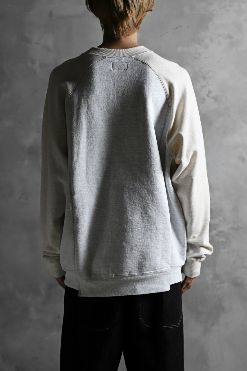 画像をギャラリービューアに読み込む, CHANGES VINTAGE REMAKE RAGLAN-DOLMAN SLEEVE SWEAT SHIRT (GREY x BEIGE)