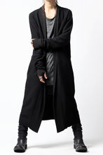 画像をギャラリービューアに読み込む, thomkrom LONG CARDIGAN JACKET / HEAVY WAFFLE JERSEY (BLACK)