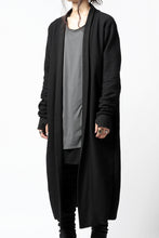 画像をギャラリービューアに読み込む, thomkrom LONG CARDIGAN JACKET / HEAVY WAFFLE JERSEY (BLACK)