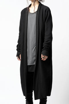 画像をギャラリービューアに読み込む, thomkrom LONG CARDIGAN JACKET / HEAVY WAFFLE JERSEY (BLACK)