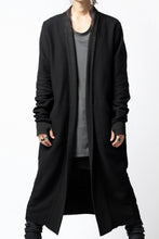 画像をギャラリービューアに読み込む, thomkrom LONG CARDIGAN JACKET / HEAVY WAFFLE JERSEY (BLACK)