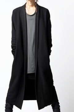 画像をギャラリービューアに読み込む, thomkrom LONG CARDIGAN JACKET / HEAVY WAFFLE JERSEY (BLACK)