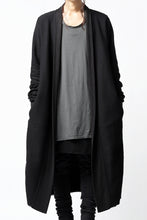 画像をギャラリービューアに読み込む, thomkrom LONG CARDIGAN JACKET / HEAVY WAFFLE JERSEY (BLACK)