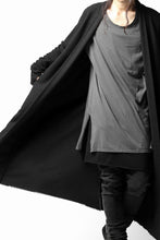 画像をギャラリービューアに読み込む, thomkrom LONG CARDIGAN JACKET / HEAVY WAFFLE JERSEY (BLACK)