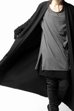 画像をギャラリービューアに読み込む, thomkrom LONG CARDIGAN JACKET / HEAVY WAFFLE JERSEY (BLACK)