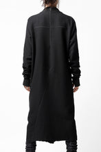 画像をギャラリービューアに読み込む, thomkrom LONG CARDIGAN JACKET / HEAVY WAFFLE JERSEY (BLACK)