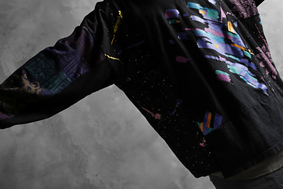 画像をギャラリービューアに読み込む, CHANGES VINTAGE REMAKE QUARTET PANEL LONG SLEEVE TEE (MULTI BLACK #A)