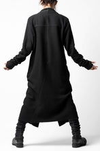 画像をギャラリービューアに読み込む, thomkrom LONG CARDIGAN JACKET / HEAVY WAFFLE JERSEY (BLACK)