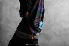 画像をギャラリービューアに読み込む, CHANGES VINTAGE REMAKE QUARTET PANEL LONG SLEEVE TEE (MULTI BLACK #A)