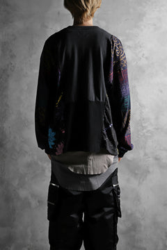 画像をギャラリービューアに読み込む, CHANGES VINTAGE REMAKE QUARTET PANEL LONG SLEEVE TEE (MULTI BLACK #A)