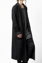 画像をギャラリービューアに読み込む, thomkrom LONG CARDIGAN JACKET / HEAVY WAFFLE JERSEY (BLACK)
