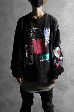 画像をギャラリービューアに読み込む, CHANGES VINTAGE REMAKE QUARTET PANEL LONG SLEEVE TEE (MULTI BLACK #B)