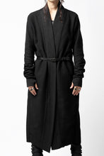 画像をギャラリービューアに読み込む, thomkrom LONG CARDIGAN JACKET / HEAVY WAFFLE JERSEY (BLACK)