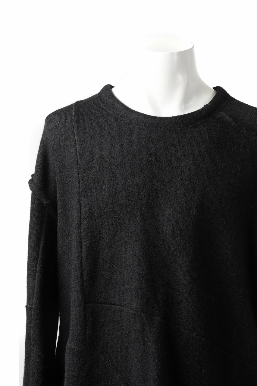 画像をギャラリービューアに読み込む, KLASICA SAB CREW PULL OVER / WOOL&COTTON JERSEY (BLACK)