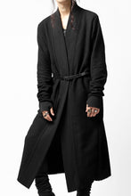 画像をギャラリービューアに読み込む, thomkrom LONG CARDIGAN JACKET / HEAVY WAFFLE JERSEY (BLACK)