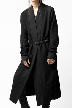 画像をギャラリービューアに読み込む, thomkrom LONG CARDIGAN JACKET / HEAVY WAFFLE JERSEY (BLACK)