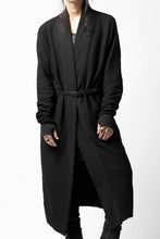 画像をギャラリービューアに読み込む, thomkrom LONG CARDIGAN JACKET / HEAVY WAFFLE JERSEY (BLACK)