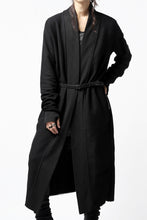画像をギャラリービューアに読み込む, thomkrom LONG CARDIGAN JACKET / HEAVY WAFFLE JERSEY (BLACK)