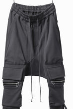 画像をギャラリービューアに読み込む, A.F ARTEFACT FLAP ZIP SARROUEL SKINNY PANTS / COTTON SWEAT (GREY)