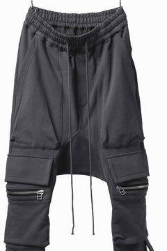 画像をギャラリービューアに読み込む, A.F ARTEFACT FLAP ZIP SARROUEL SKINNY PANTS / COTTON SWEAT (GREY)