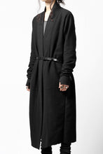 画像をギャラリービューアに読み込む, thomkrom LONG CARDIGAN JACKET / HEAVY WAFFLE JERSEY (BLACK)