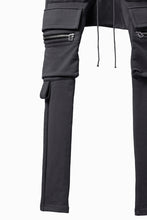 画像をギャラリービューアに読み込む, A.F ARTEFACT FLAP ZIP SARROUEL SKINNY PANTS / COTTON SWEAT (GREY)