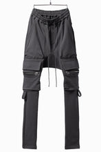 画像をギャラリービューアに読み込む, A.F ARTEFACT FLAP ZIP SARROUEL SKINNY PANTS / COTTON SWEAT (GREY)