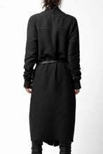 画像をギャラリービューアに読み込む, thomkrom LONG CARDIGAN JACKET / HEAVY WAFFLE JERSEY (BLACK)