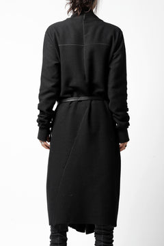 画像をギャラリービューアに読み込む, thomkrom LONG CARDIGAN JACKET / HEAVY WAFFLE JERSEY (BLACK)
