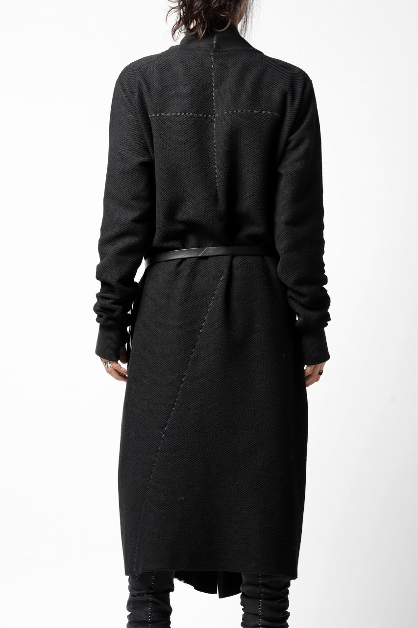 画像をギャラリービューアに読み込む, thomkrom LONG CARDIGAN JACKET / HEAVY WAFFLE JERSEY (BLACK)