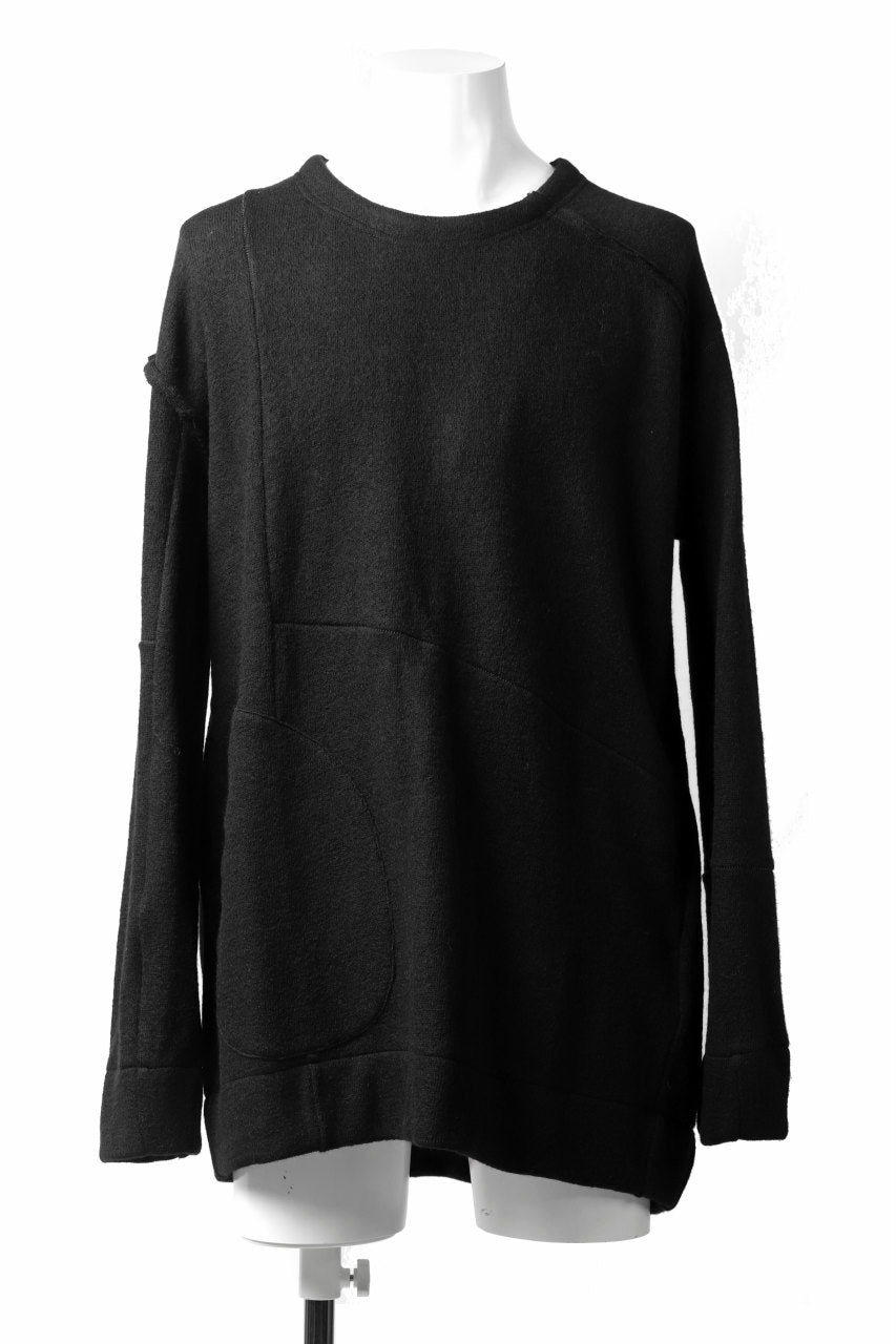 画像をギャラリービューアに読み込む, KLASICA SAB CREW PULL OVER / WOOL&COTTON JERSEY (BLACK)