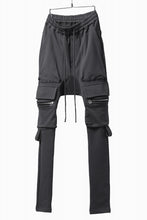 画像をギャラリービューアに読み込む, A.F ARTEFACT FLAP ZIP SARROUEL SKINNY PANTS / COTTON SWEAT (GREY)