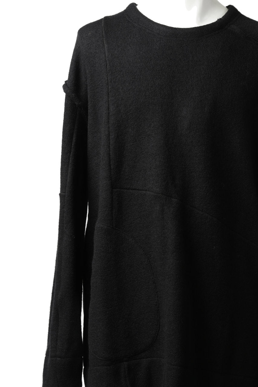 画像をギャラリービューアに読み込む, KLASICA SAB CREW PULL OVER / WOOL&COTTON JERSEY (BLACK)