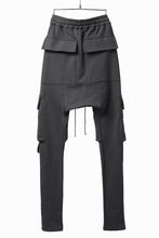 画像をギャラリービューアに読み込む, A.F ARTEFACT FLAP ZIP SARROUEL SKINNY PANTS / COTTON SWEAT (GREY)