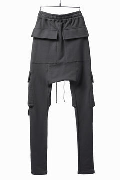 画像をギャラリービューアに読み込む, A.F ARTEFACT FLAP ZIP SARROUEL SKINNY PANTS / COTTON SWEAT (GREY)