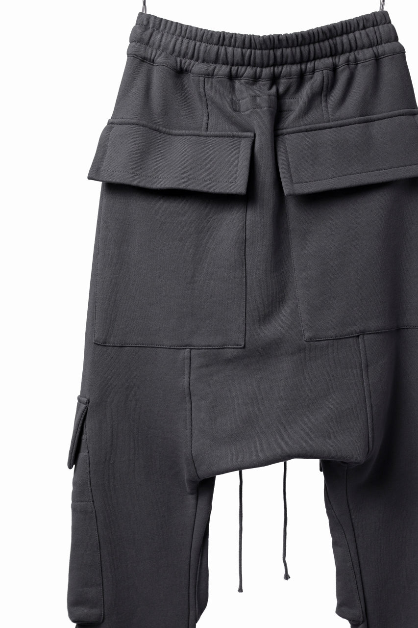 画像をギャラリービューアに読み込む, A.F ARTEFACT FLAP ZIP SARROUEL SKINNY PANTS / COTTON SWEAT (GREY)