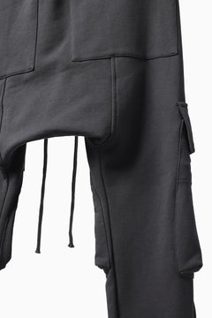 画像をギャラリービューアに読み込む, A.F ARTEFACT FLAP ZIP SARROUEL SKINNY PANTS / COTTON SWEAT (GREY)