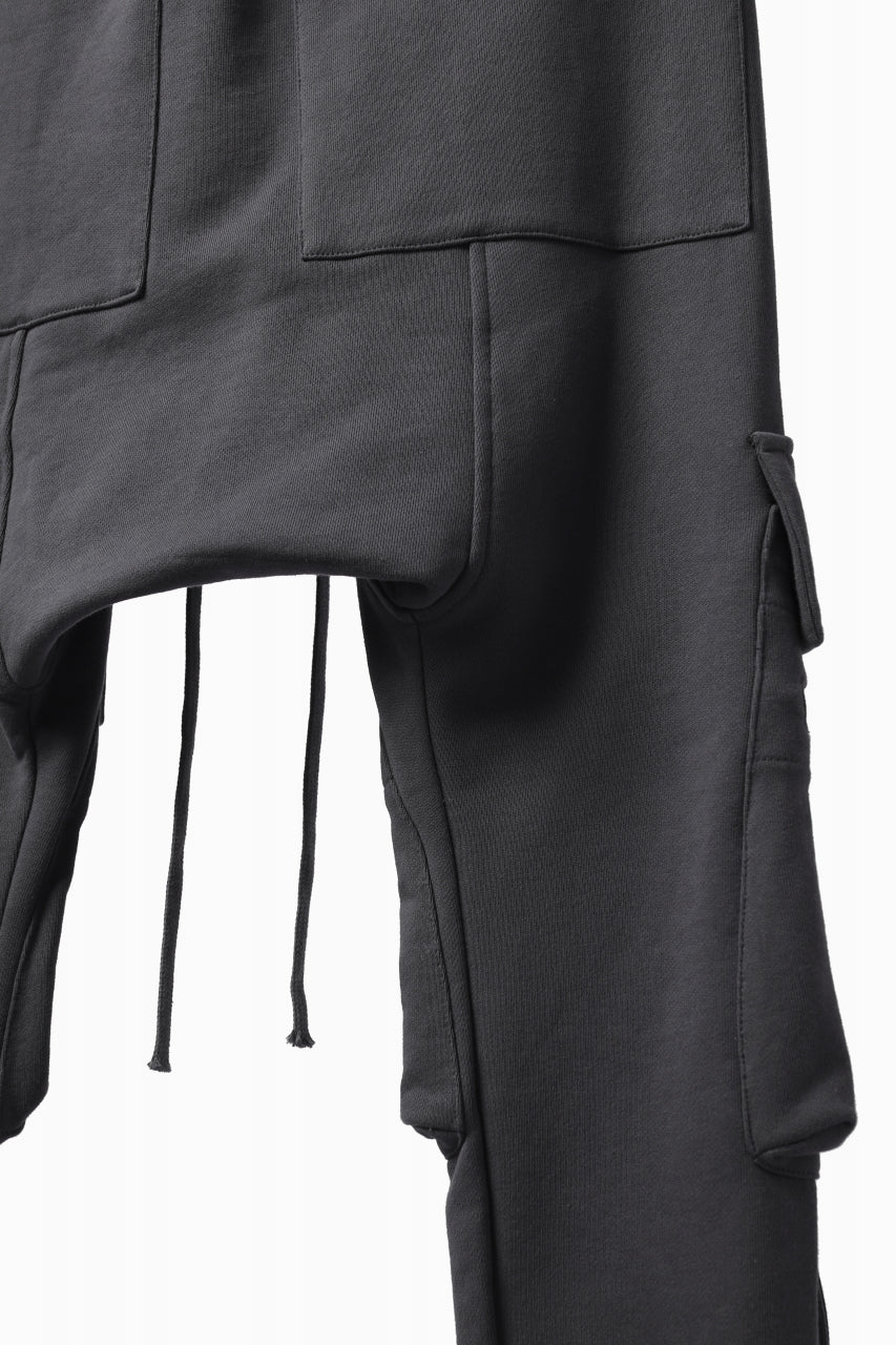 画像をギャラリービューアに読み込む, A.F ARTEFACT FLAP ZIP SARROUEL SKINNY PANTS / COTTON SWEAT (GREY)