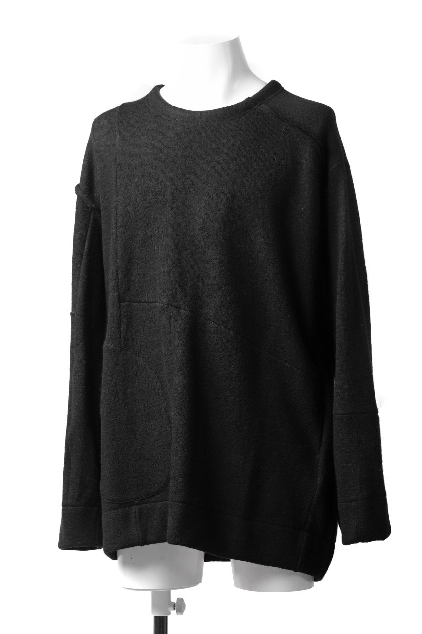 画像をギャラリービューアに読み込む, KLASICA SAB CREW PULL OVER / WOOL&COTTON JERSEY (BLACK)